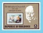 MALDIVES CHURCHILL AVIONS BATEAUX 1974 / MNH** 