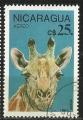 Nicaragua 1986; Y&T n PA 1155; 25C$, Protection des animaux sauvages, girafe