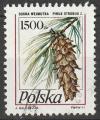 Timbre oblitr n 3118(Yvert) Pologne 1991 - Pomme de pin