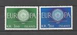 Europa 1960 Islande Yvert 301 et 302 neuf ** MNH