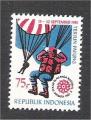 Indonesia - Scott 1132 mint    Sky diving / Parachutisme