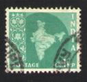 Inde 1957 Oblitr rond Used Stamp Map Carte Mappe