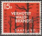 1957: Allemagne Sarre Y&T No. 413 obl. / Saarland MiNr. 431 gest. (m445)