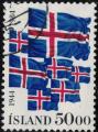 Islande 1984 Oblitr 40me Anniversaire de la Rpublique Drapeaux Y&T IS 570 SU