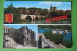 CP 84 Avignon - Le Palais des Papes et le Pont Bnzet (timbr)