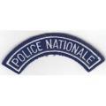 Ecusson bandeau de bras bleu Police Nationale