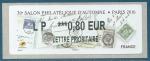 LISA 2 (ATM) LP ***0,80 EUR LETTRE PRIORITAIRE - 70me salon d'automne - Paris