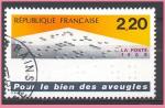 France Oblitr Yvert N2562 Aveugles Braille 1989