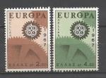 Europa 1967 Grce Yvert 926 et 927 neuf ** MNH
