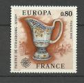 France timbre n1877 oblitr anne 1976 EUROPA , Faience Strasbourg