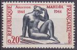 Timbre neuf ** n 1281(Yvert) France 1961 - Aristide Maillol