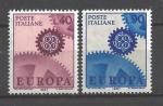 Europa 1967 Italie Yvert 968 et 969 neuf ** MNH