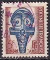 polynésie françaisse - taxe n° 3  obliteré - 1958