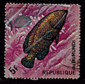 Burundi 1974 - Y&T 603 - oblitr - poisson (mrou paon)