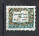Timbre Italie / Oblitr / 1958 / Y&T N756.