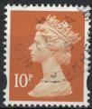 Royaume Uni 2010 Srie Machin Reine Elizabeth II orange bruntre 10 penny