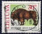 Lituanie 1996 Oblitr Used Animaux Bison Bonasus Bison d'Europe