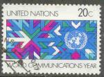 N.U./U.N. (New York) 1983 -Anne mondiale des communications, ob-YT 383/Sc 392 