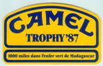 CAMEL TROPHY'87  autocollant publicitaire ancien et rare VOITURE