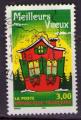 3201 - Bonne anne : Maison rouge aux volets verts - Oblitr - anne 1998  