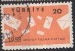 TURQUIE N° 1411 o Y&T 1958 Semaine internationale de la lettre écrite et journée