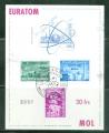 Belgique 1961 Y&T 1195/97 oblitr Euratom sur carte # 2358 
