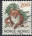 Norvge 1989 Oblitr Used Animal Canid Vulpes Vulpes Renard Roux SU