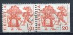 Timbre SUISSE 1977  Obl   N 1035 Paire Horizontale Y&T   Coutumes Populaires 
