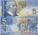 **   CANADA     5  dollars   2008   p-101Aa  (APT)    UNC