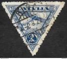 LETTONIE 1921 - Poste arienne  2 - oblitr - cote 4.50e