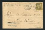 Rare lettre de Bordeaux pour la Nouvelle Orléans ( Etats-Unis 1880 ) 