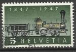 Suisse 1947; Y&T n 441; 5c Locomotive Spanisch-Brtli