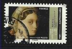 2022 FRANCE Adhesif 2193 oblitr, cachet rond, vue rapproche, Ingres