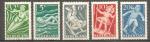 Timbres PAYS BAS Yvert n 499/503 de 1949 neuf* trace charnire