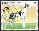 Cuba 1992; Y&T n 3191; 10c, faune, chien danois