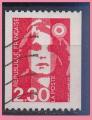 France oblitr Yvert N2628 Bicentenaire Briat 2,30 Rouge Roulette 1990