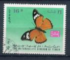 Timbre du Royaume du YEMEN  P.A. 1967  Obl  N 69  (1)  Y&T Papillons