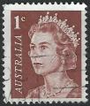 AUSTRALIE - 1966/70 - Yt n 319 - Ob - Srie courante Elizabeth II 1c brun rouge