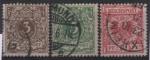 Allemagne, Empire : n 45  47 o oblitrs anne 1889