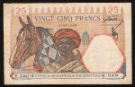 Afrique Occidentale Franaise 1942 billet 25 francs (2) pick 27 VF ayant circul