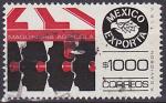 Timbre oblitr n 1246(Yvert) Mexique 1988 - Exportation machines agricoles