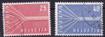 Suisse - 1957 - YT n  595/6 oblitr