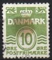 Danemark : Y.T. 336A - Chiffre sous couronne - oblitr  - annes 1950