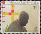 Croatie 1998 Oblitr Used Deuxime Visite du Pape Jean Paul II Y&T HR 454 SU