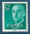 Espagne N1881 Franco 12p vert-bleu oblitr