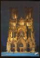 CPM  REIMS La Faade de la Cathedrale vue de nuit