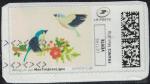 France vignette sur fragment Used Mon timbre en ligne oiseaux branche fleurie SU