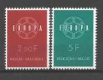 Europa 1959 Belgique Yvert 1111 et 1112 neuf ** MNH