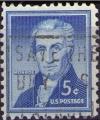 590 -  Prsident James Monroe - 5c bleu - oblitr - anne 1954  
