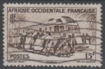 A.O.F 1947 - Autorail en gare de Dakar (Sngal), obl. - YT 40 